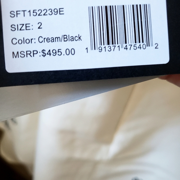 🌱 NWT Halston Heritage A-Line Printed Halter Mini Dress White Size XS/2 - Picture 11 of 12